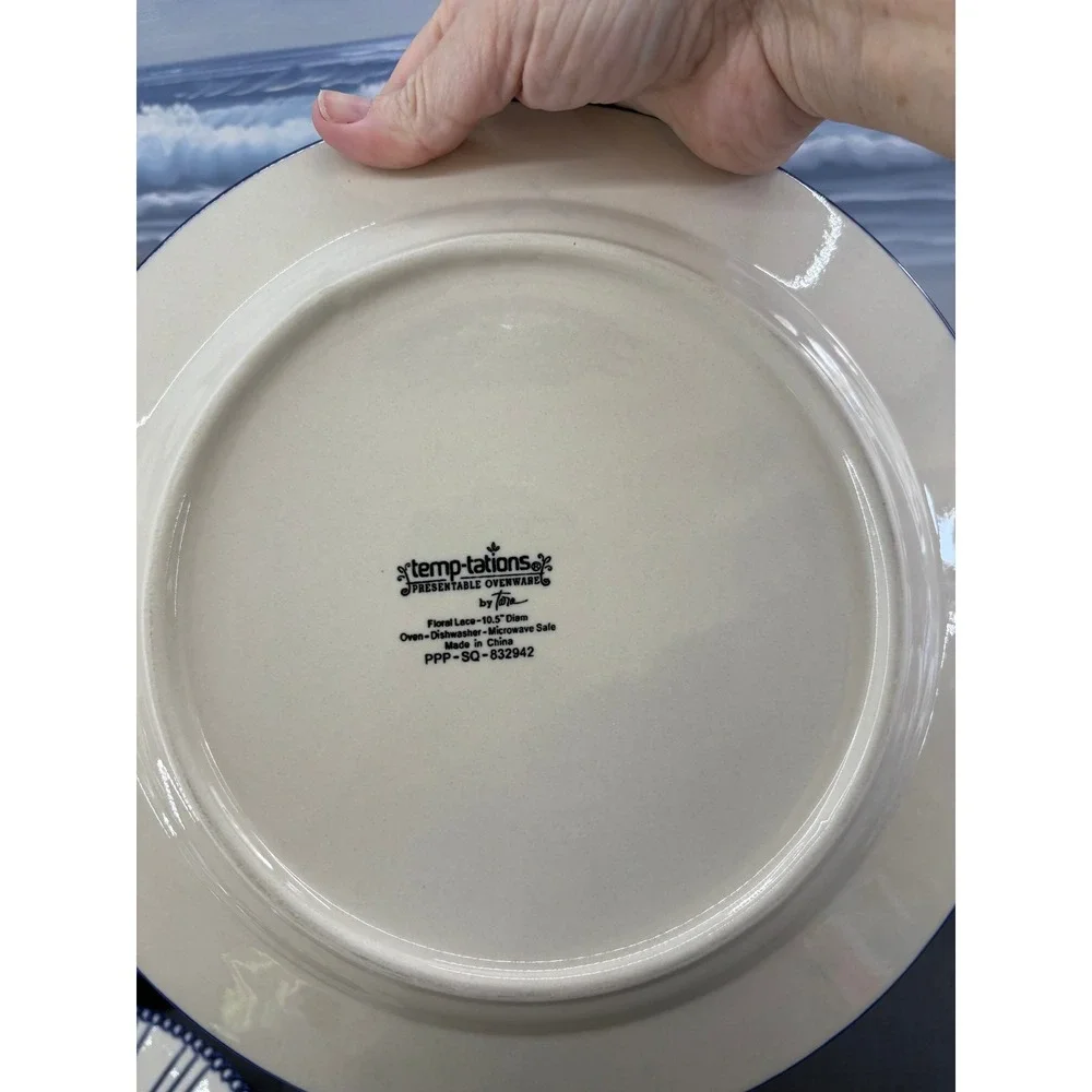 Temp-tations by Tara Floral Lace Dinner Plate 10.5